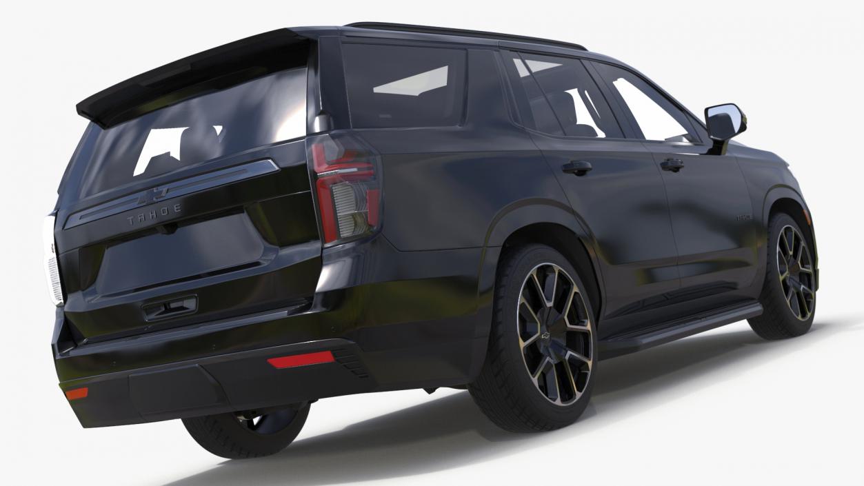 3D SUV Chevrolet Tahoe 2024 Black Simplified