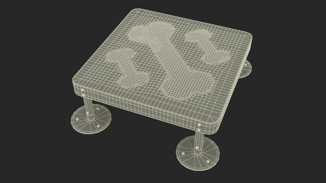 3D Dog Park Starter Table Green model