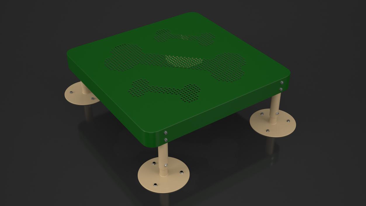 3D Dog Park Starter Table Green model