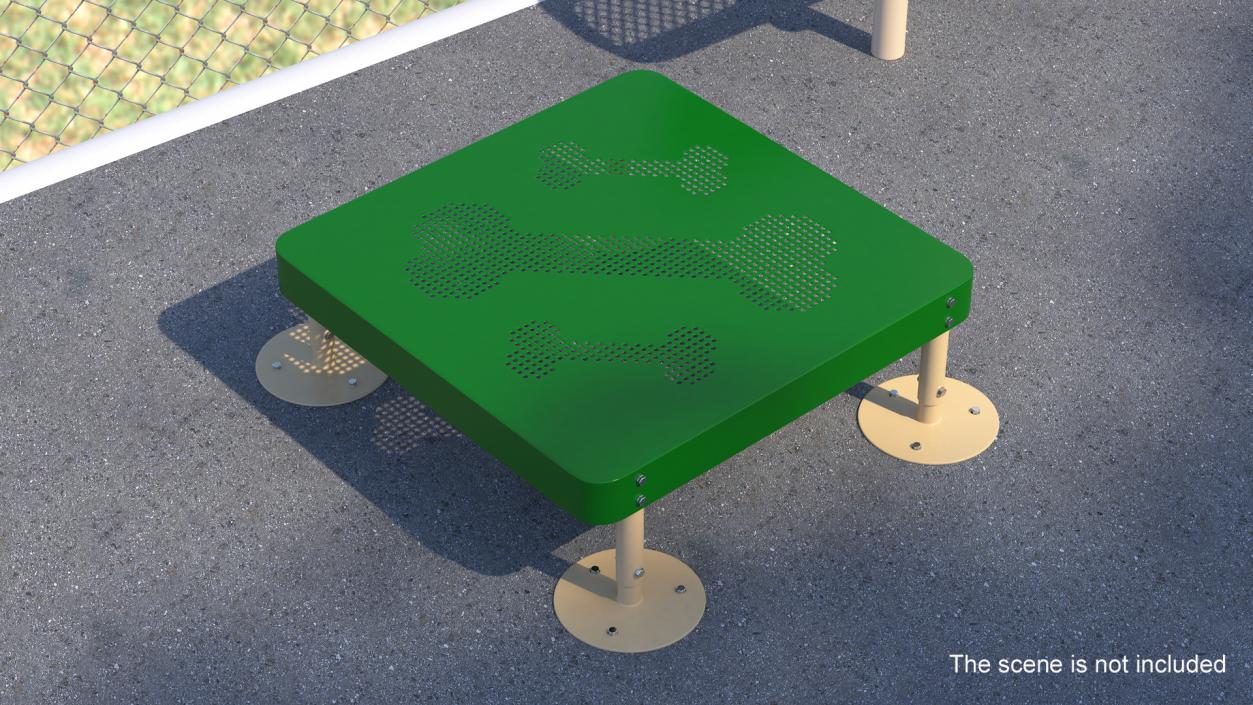 3D Dog Park Starter Table Green model