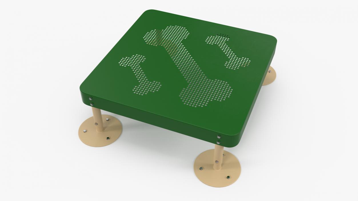 3D Dog Park Starter Table Green model