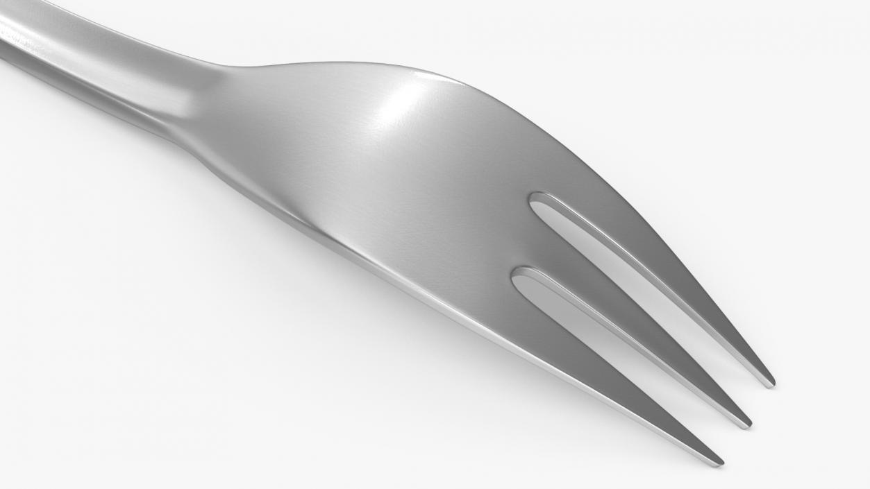 3D Fish Fork Silver