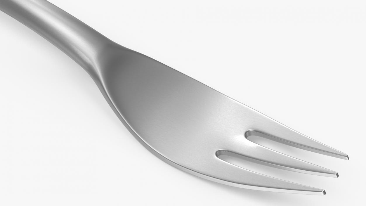 3D Fish Fork Silver