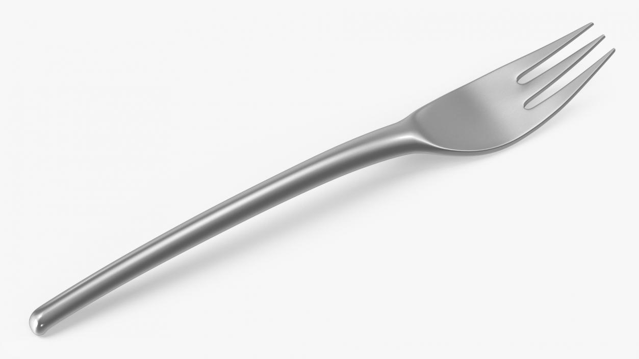 3D Fish Fork Silver