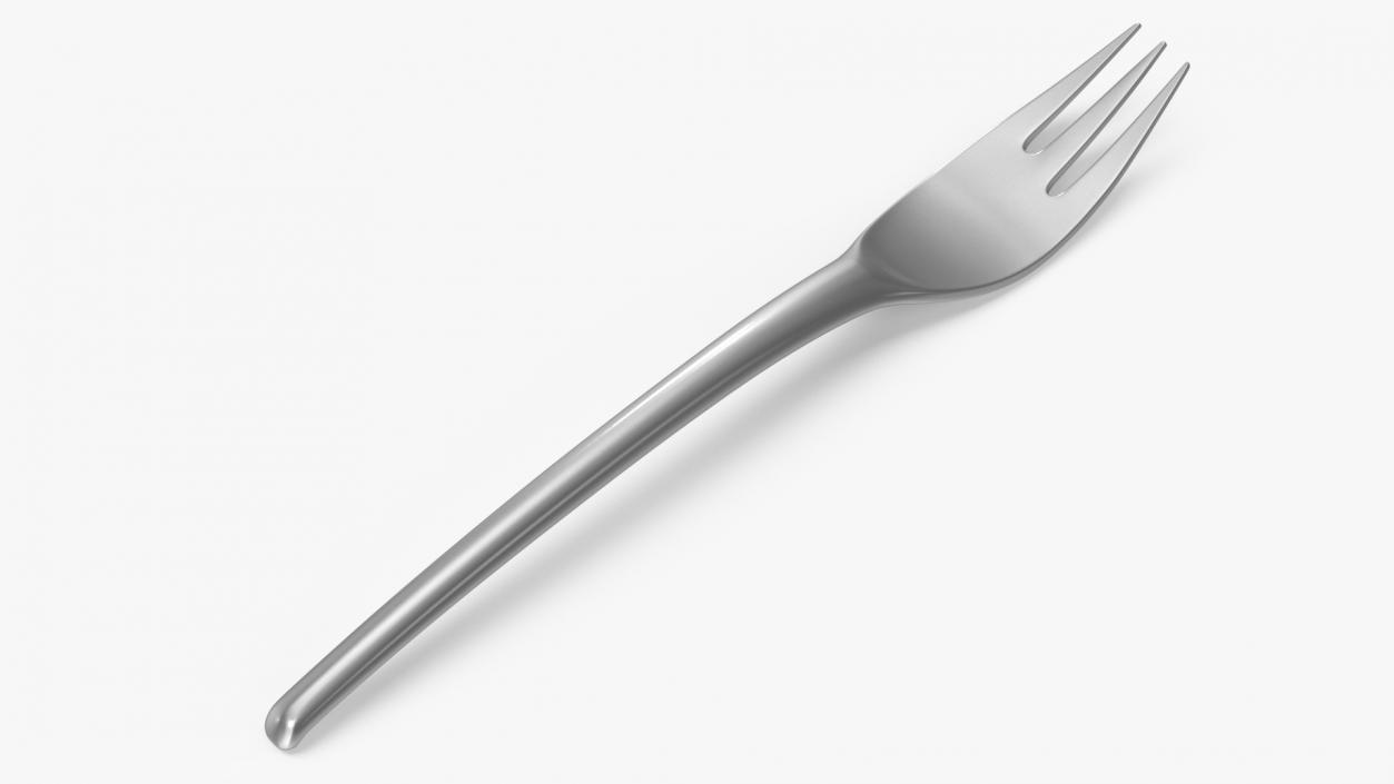 3D Fish Fork Silver