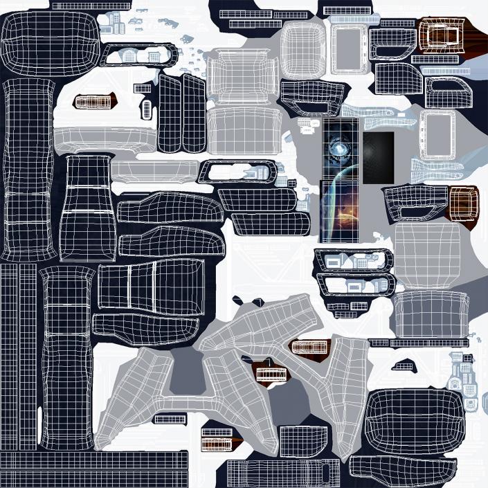 3D Boeing 737 Passenger Cabin