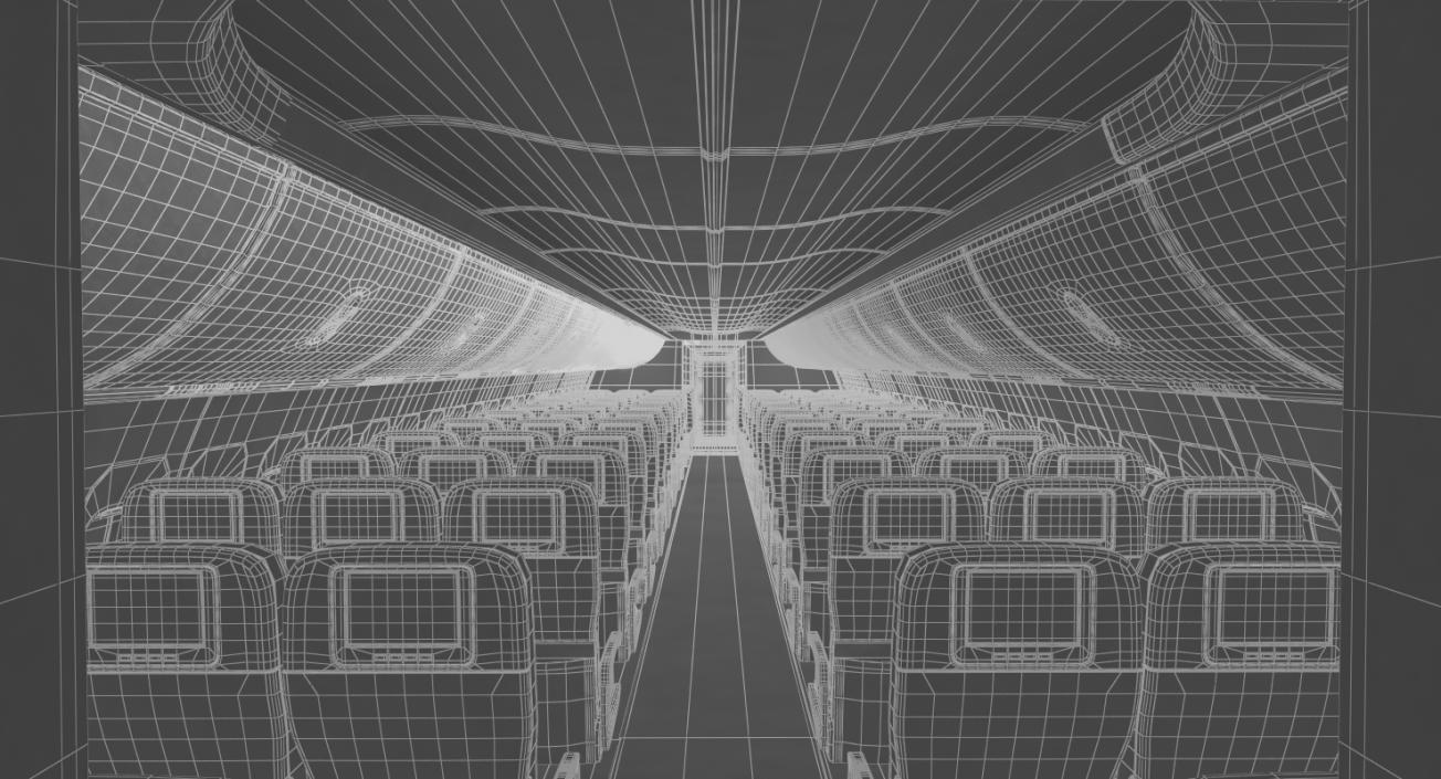 3D Boeing 737 Passenger Cabin