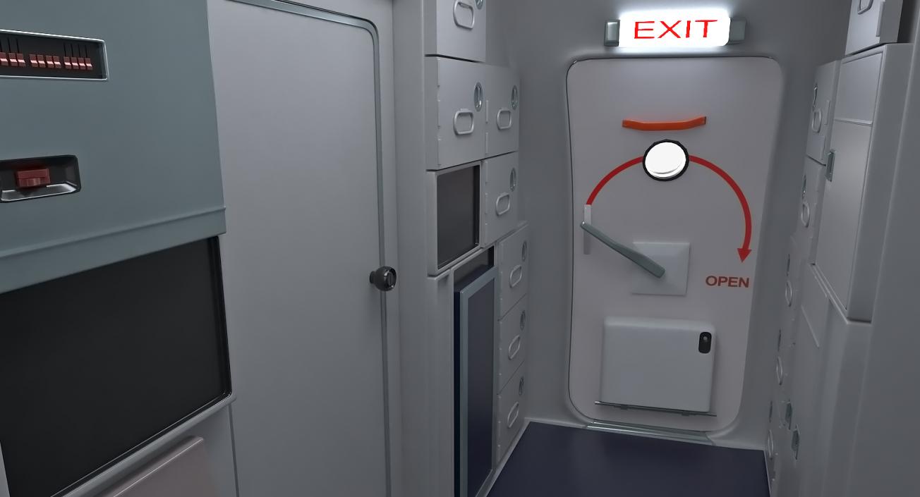 3D Boeing 737 Passenger Cabin