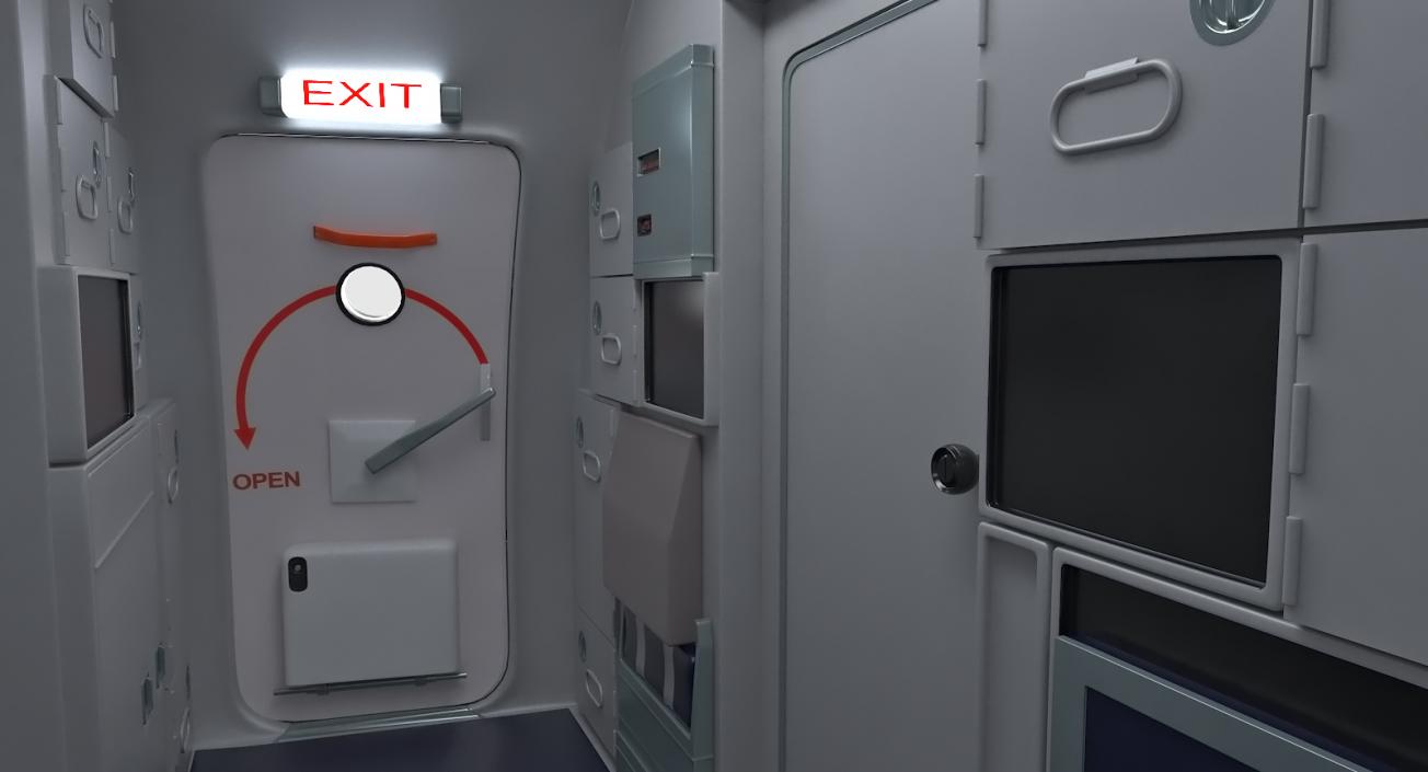 3D Boeing 737 Passenger Cabin