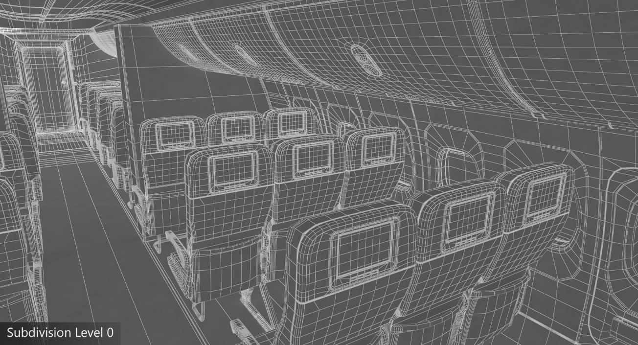 3D Boeing 737 Passenger Cabin