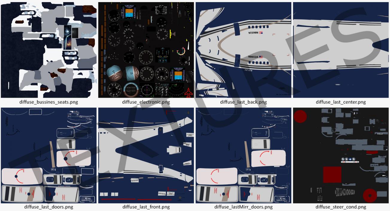 3D Boeing 737 Passenger Cabin