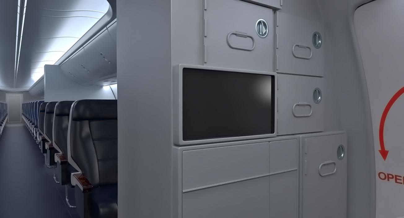 3D Boeing 737 Passenger Cabin