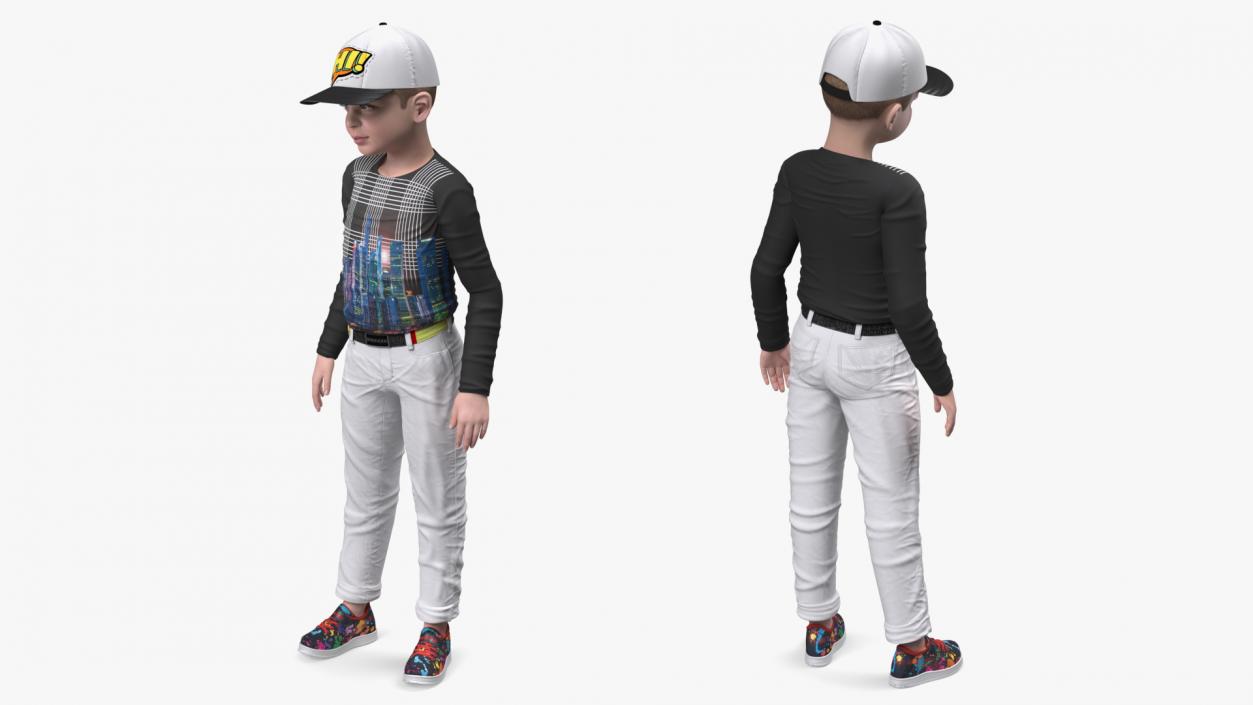 Realistic Child Boy Street Style 3D