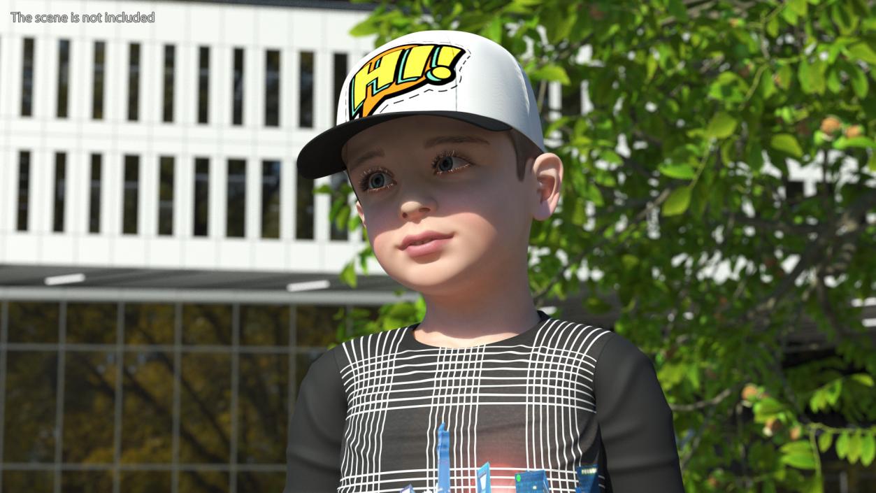 Realistic Child Boy Street Style 3D