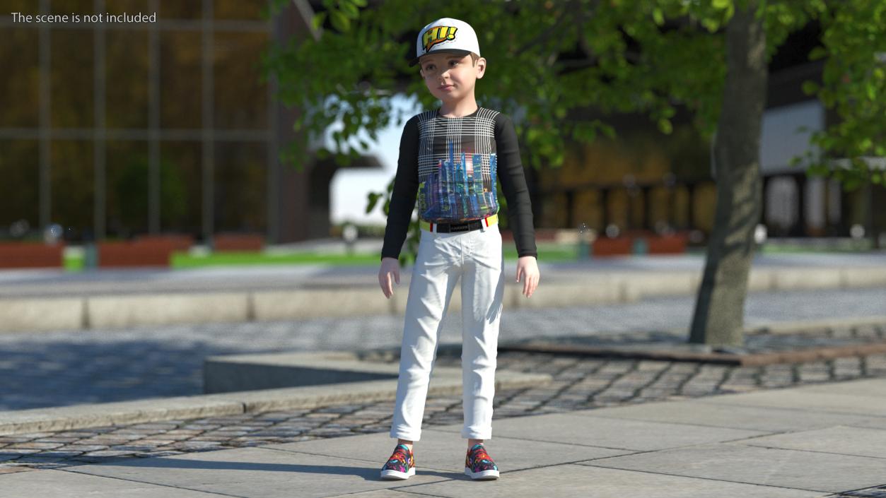 Realistic Child Boy Street Style 3D