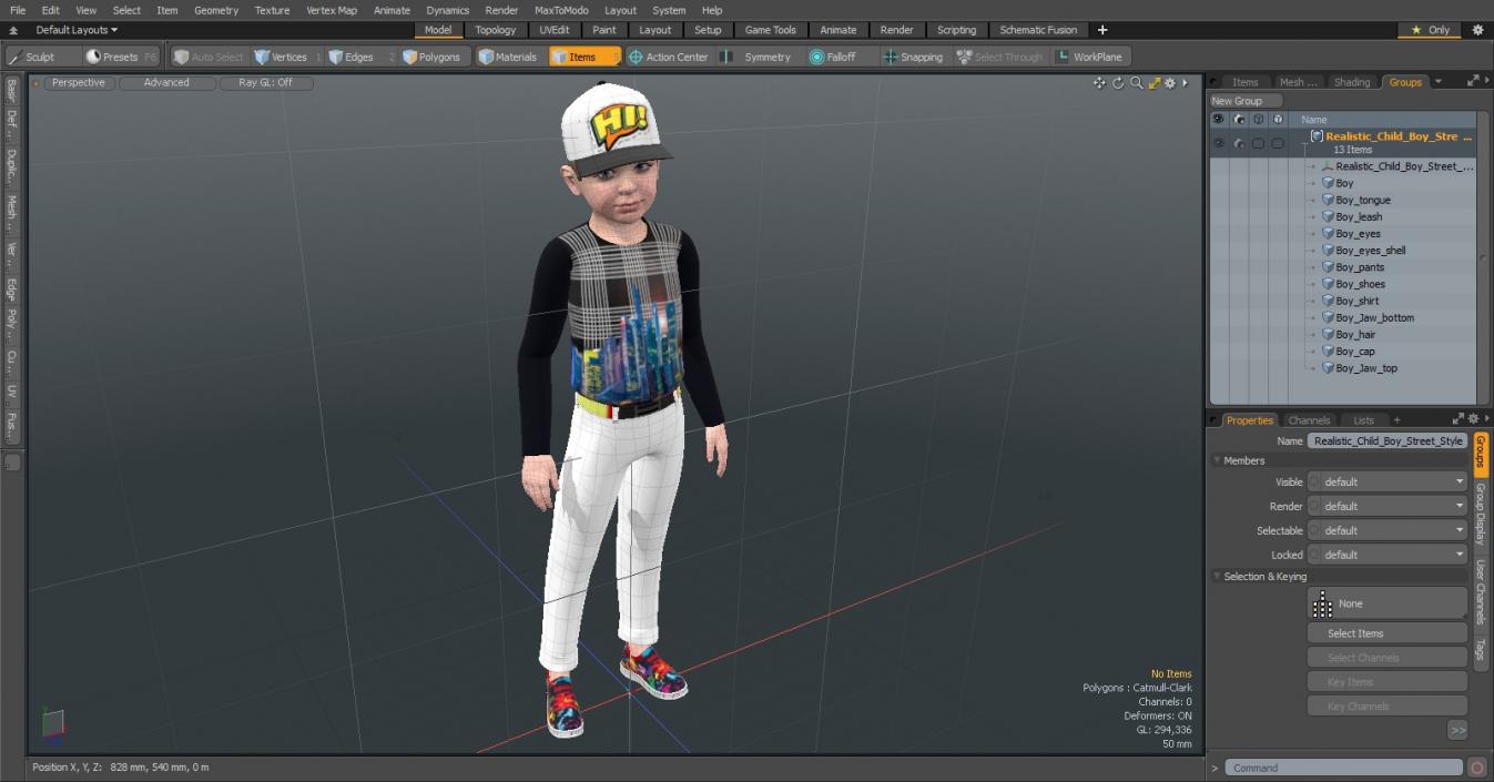 Realistic Child Boy Street Style 3D