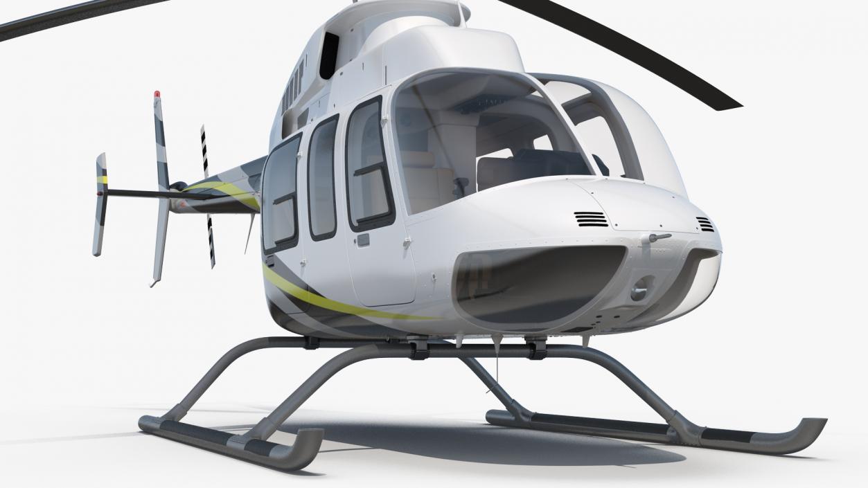 Civilian Passenger Helicopter Generic Rigged 3D model