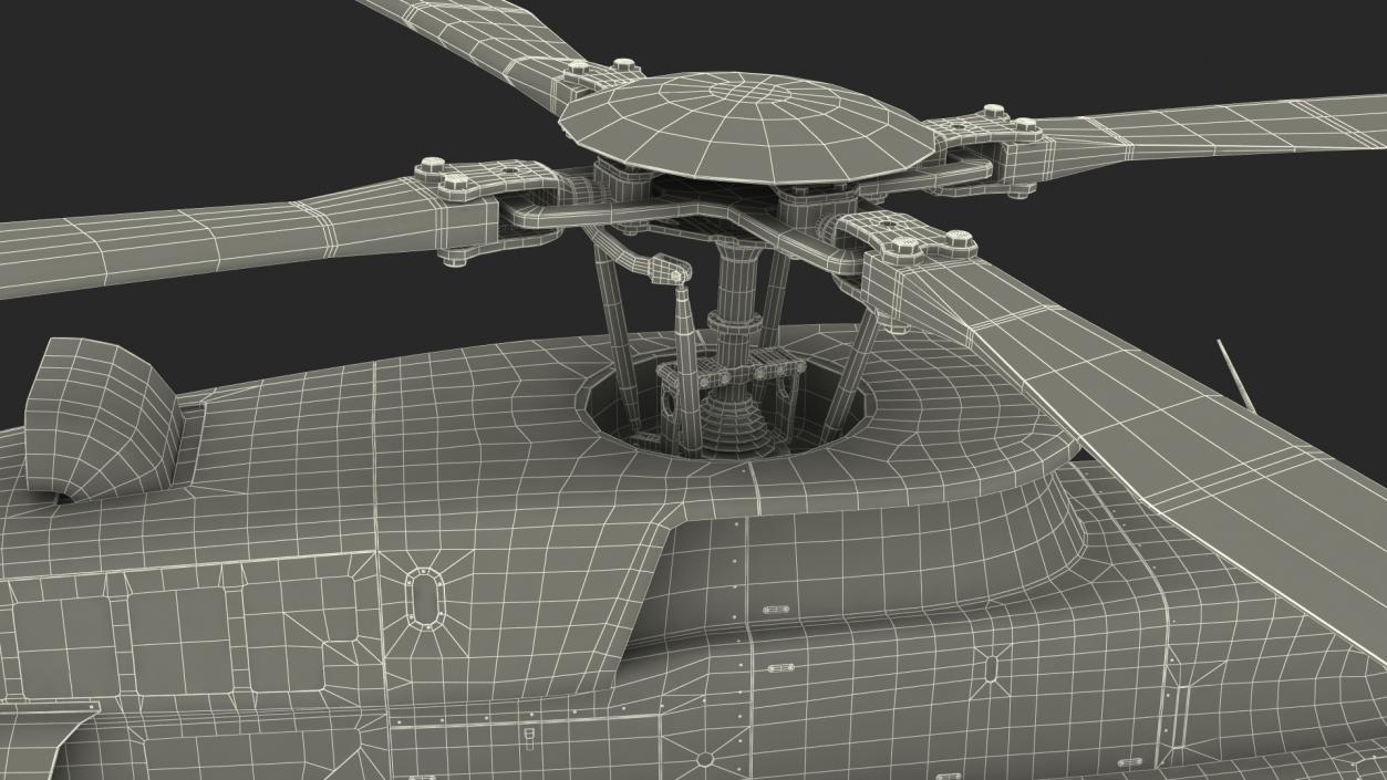 Civilian Passenger Helicopter Generic Rigged 3D model