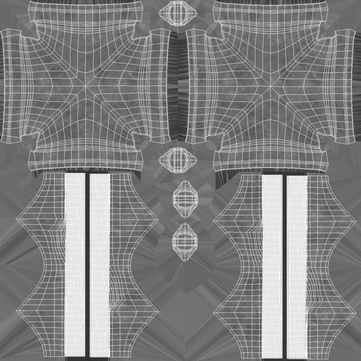 3D Fitting Cross Tee SS304 model