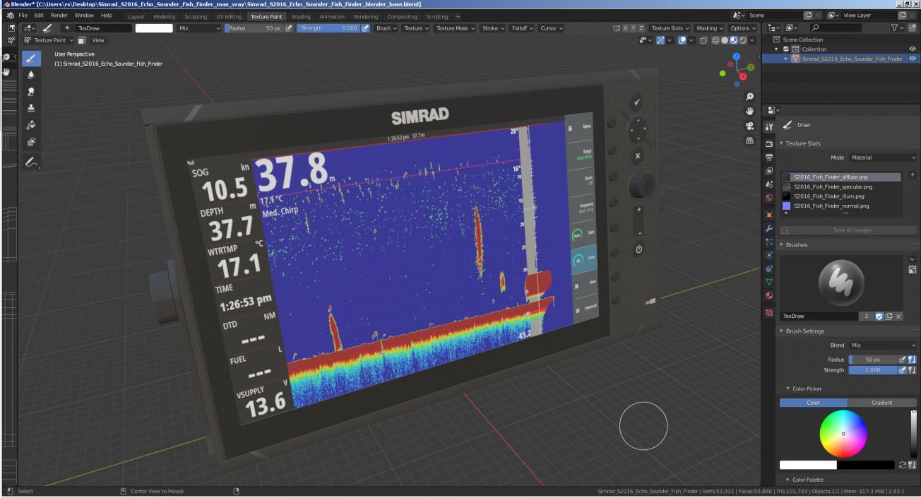 Simrad S2016 Echo Sounder Fish Finder 3D