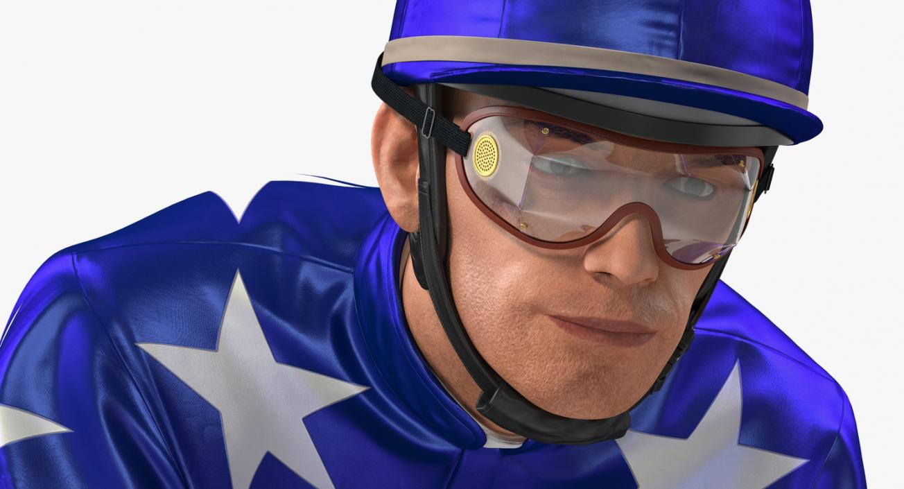 Jockey Riding Horse 3D model