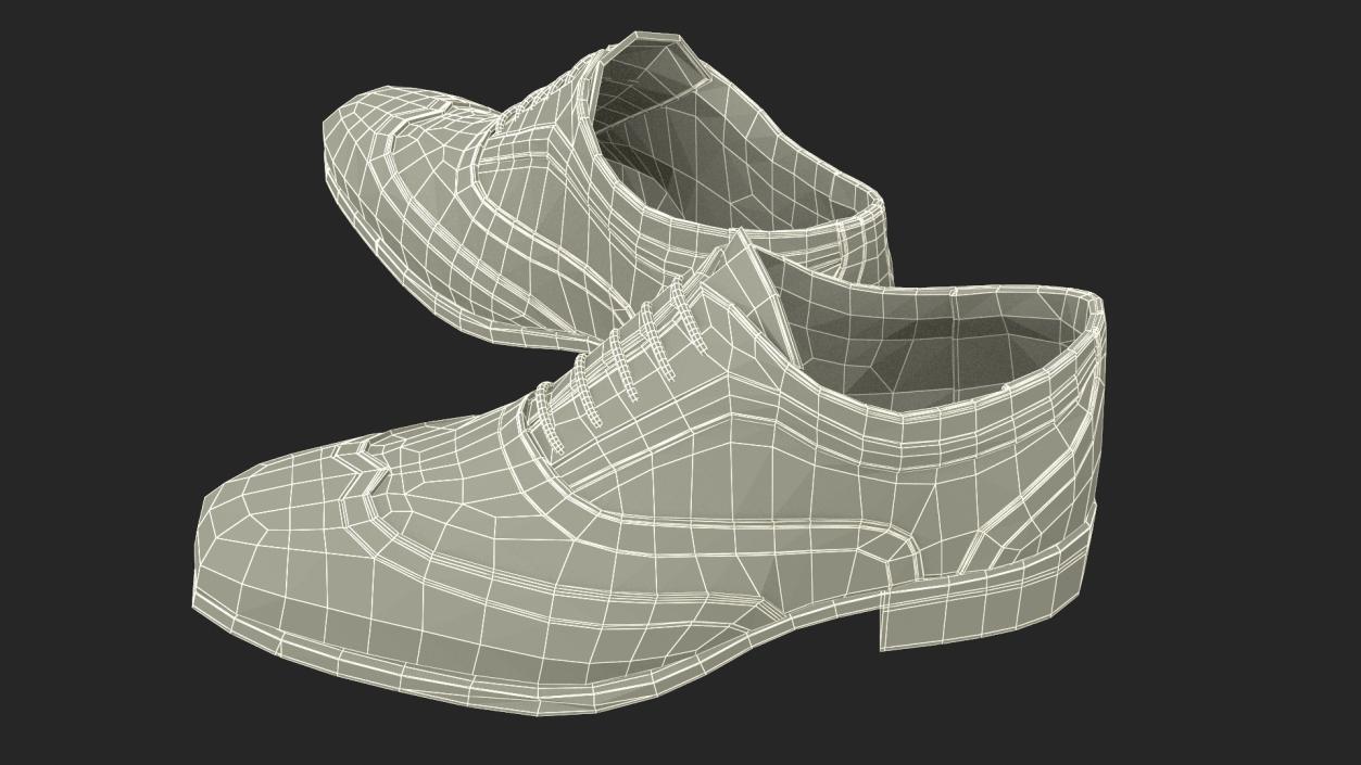 Classic Mens Dress Shoes 3D model