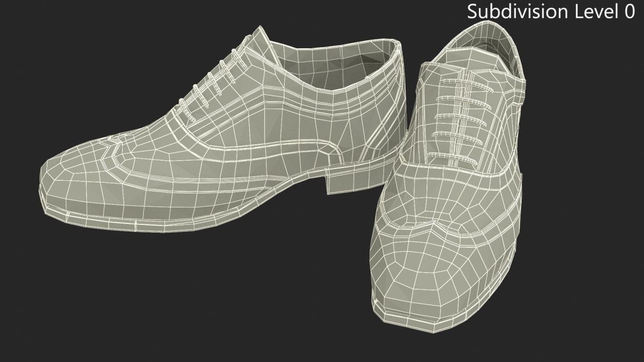 Classic Mens Dress Shoes 3D model