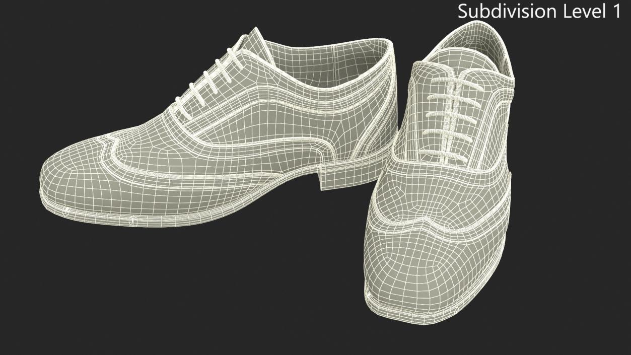 Classic Mens Dress Shoes 3D model