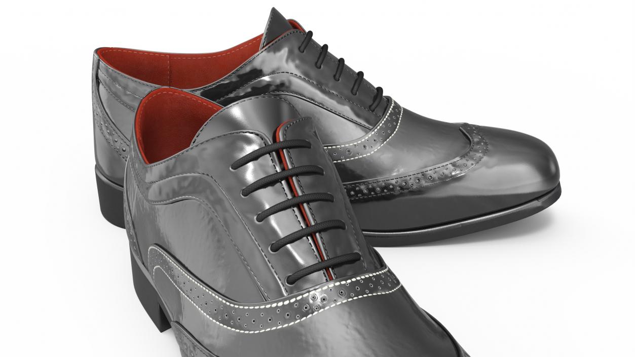 Classic Mens Dress Shoes 3D model