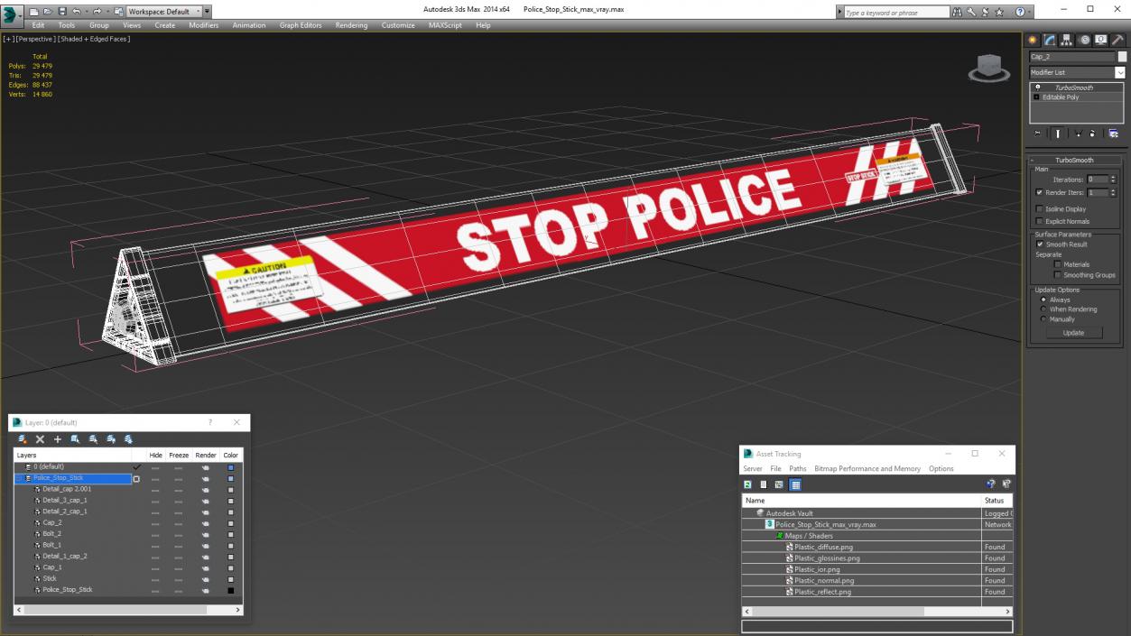 Police Stop Stick 3D