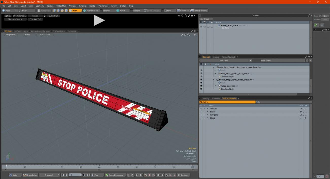 Police Stop Stick 3D