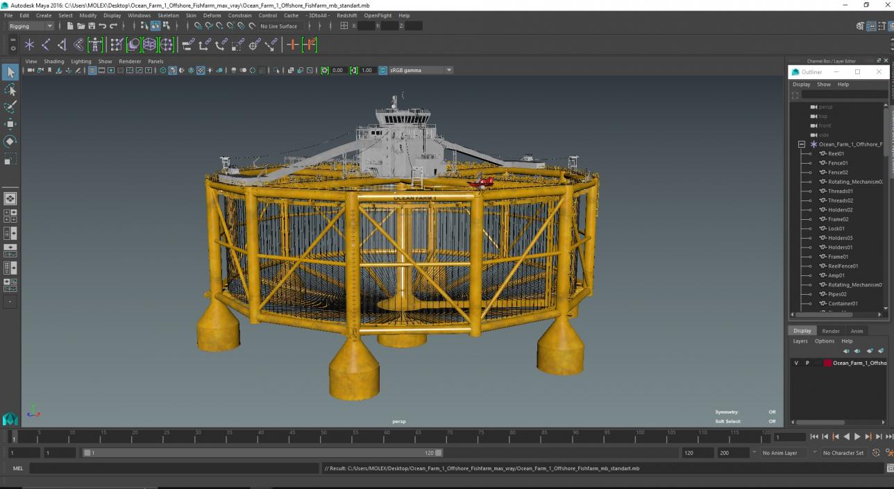 3D model Ocean Farm 1 Offshore Fishfarm