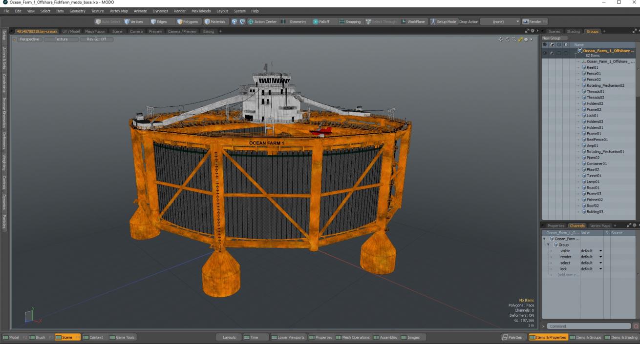 3D model Ocean Farm 1 Offshore Fishfarm