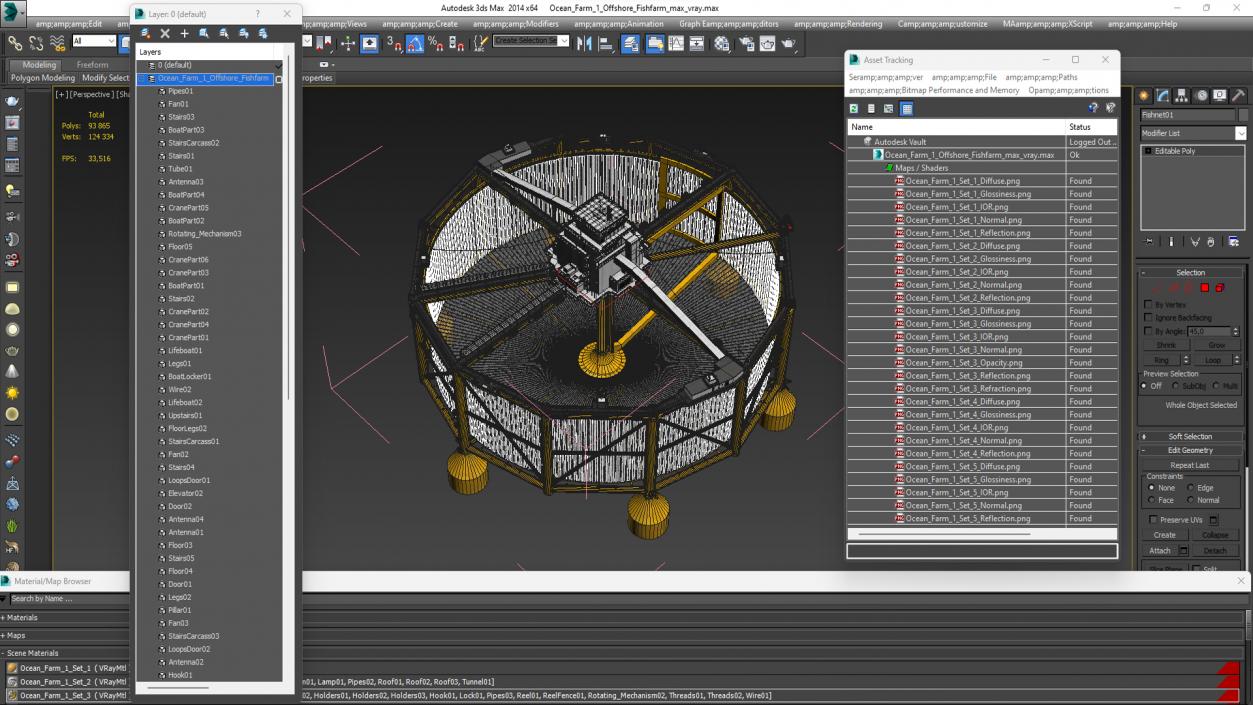 3D model Ocean Farm 1 Offshore Fishfarm