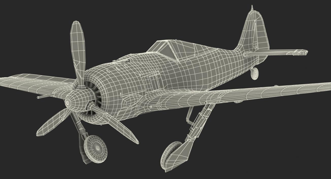 WWII Rigged Fighter Aircraft Collection 3D model