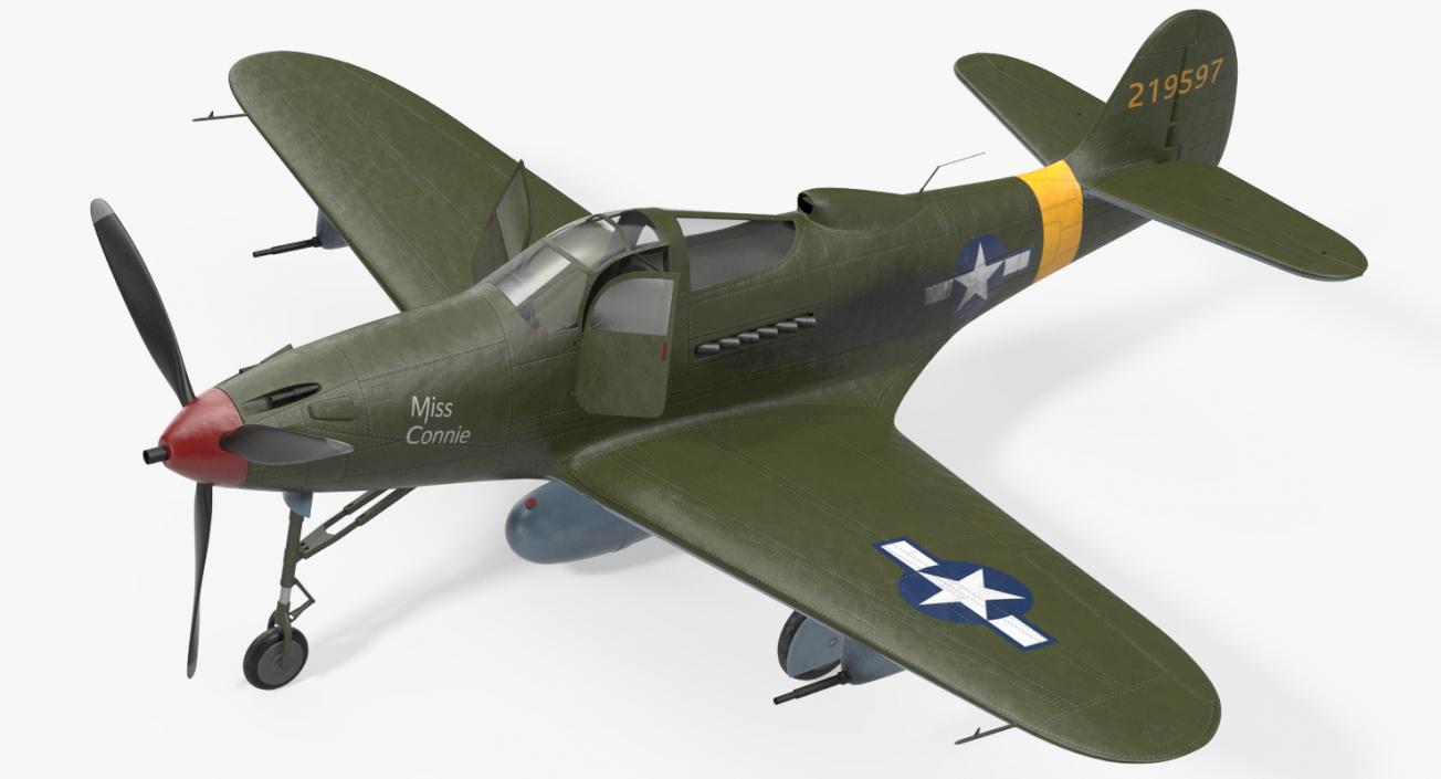 WWII Rigged Fighter Aircraft Collection 3D model