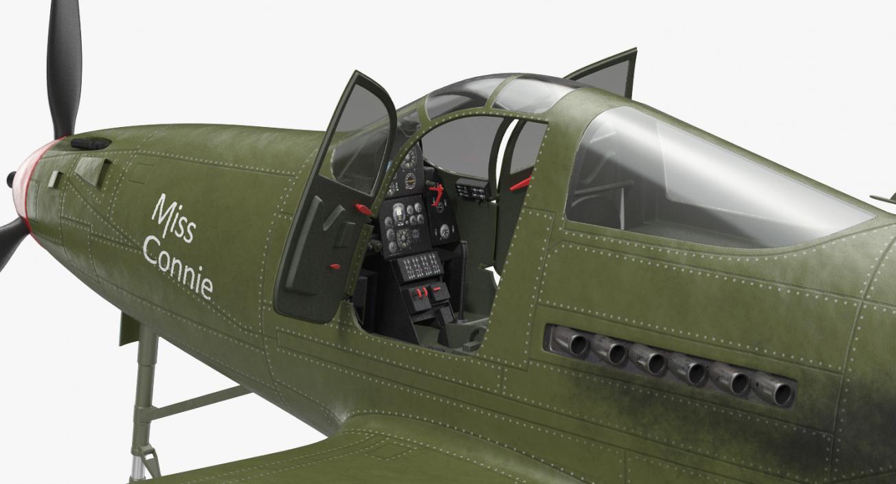 WWII Rigged Fighter Aircraft Collection 3D model