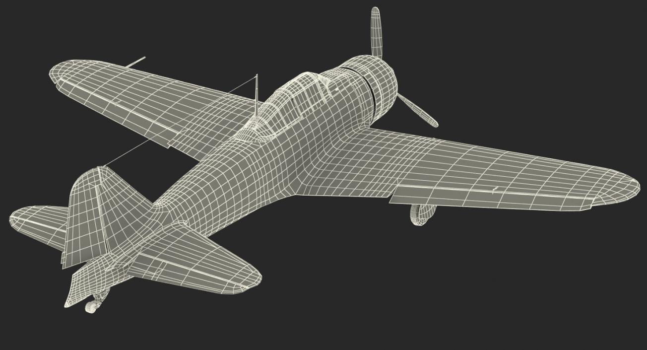 WWII Rigged Fighter Aircraft Collection 3D model