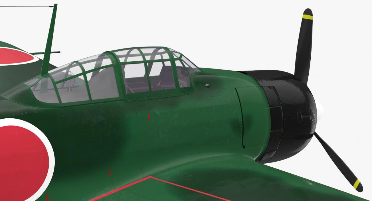 WWII Rigged Fighter Aircraft Collection 3D model