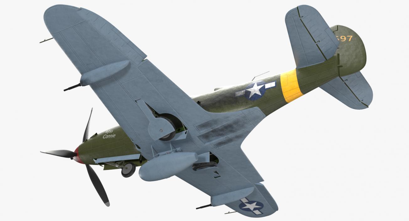 WWII Rigged Fighter Aircraft Collection 3D model