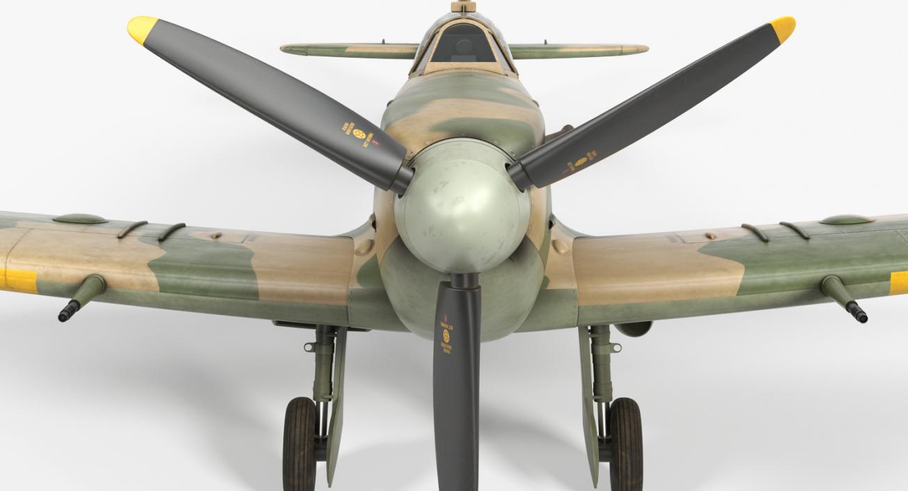 WWII Rigged Fighter Aircraft Collection 3D model