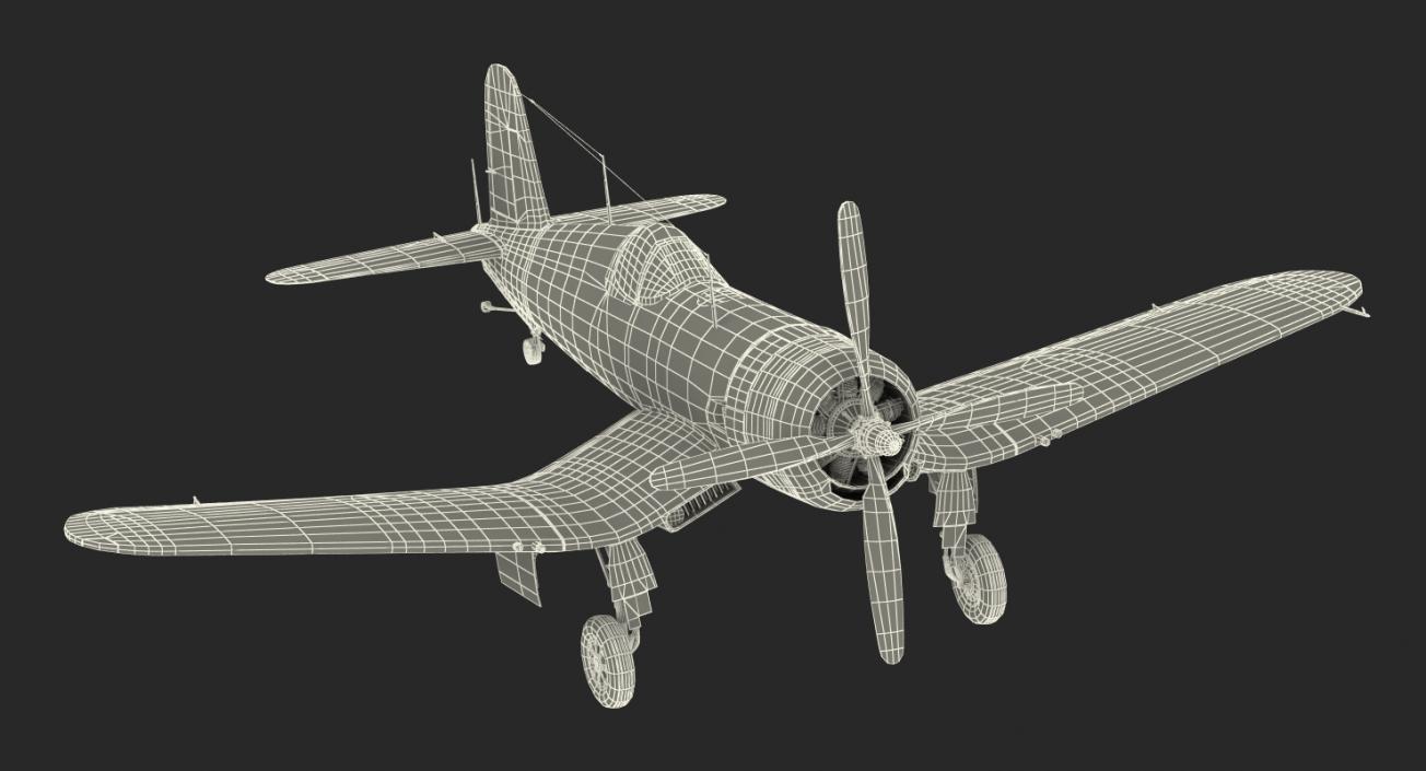 WWII Rigged Fighter Aircraft Collection 3D model