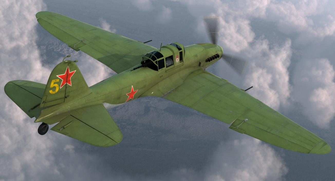 WWII Rigged Fighter Aircraft Collection 3D model