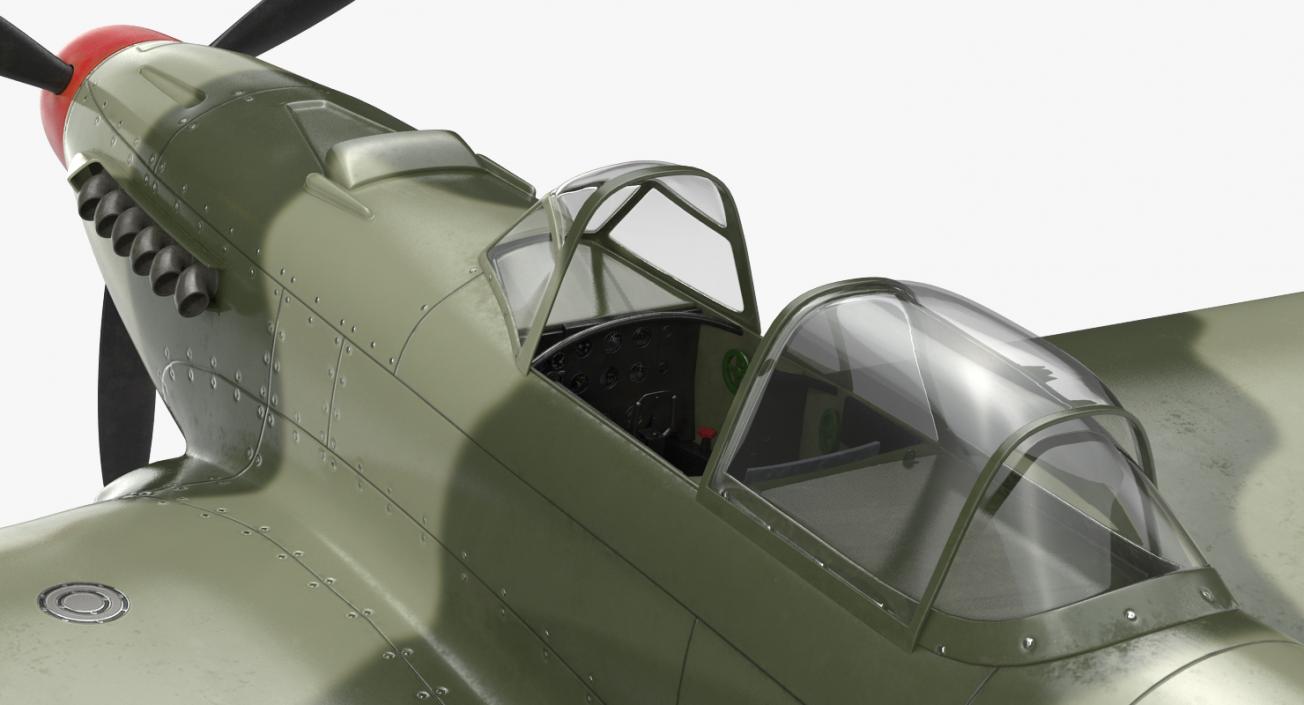 WWII Rigged Fighter Aircraft Collection 3D model