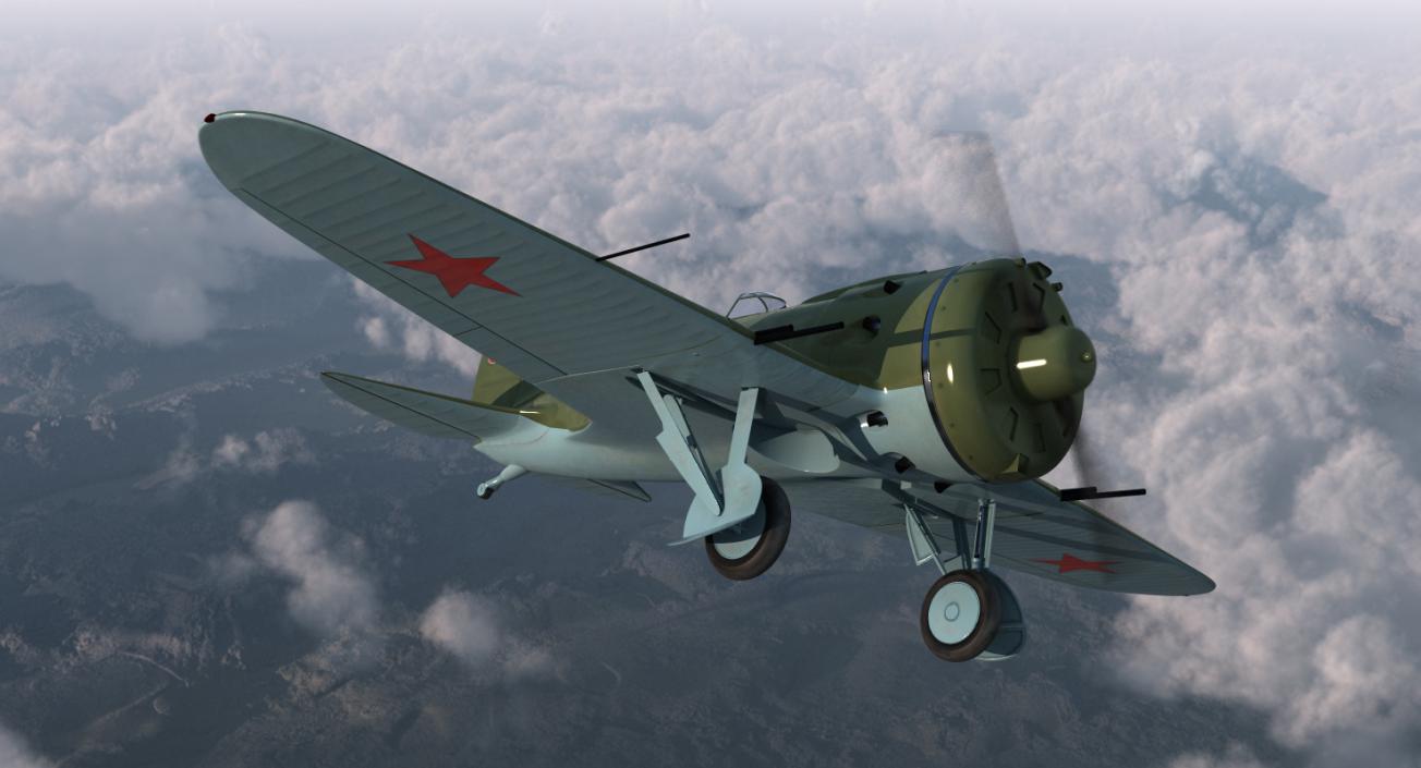 WWII Rigged Fighter Aircraft Collection 3D model