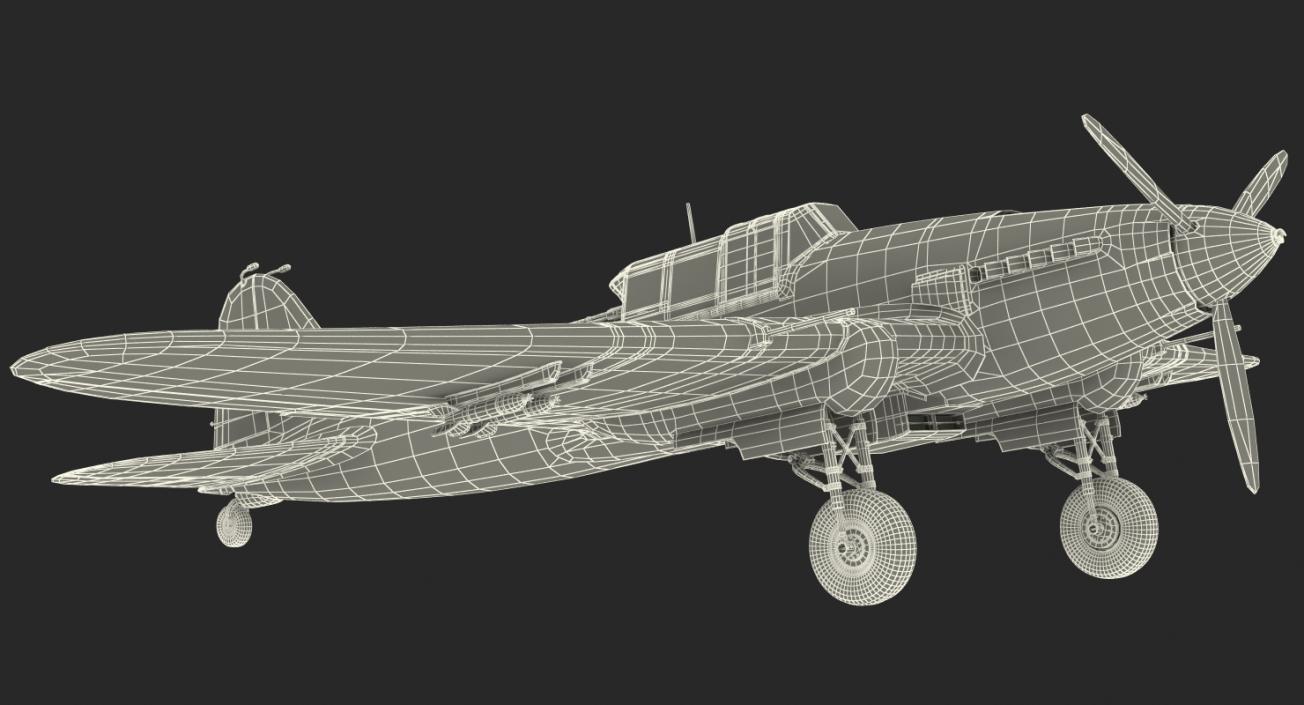 WWII Rigged Fighter Aircraft Collection 3D model