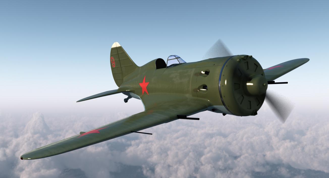 WWII Rigged Fighter Aircraft Collection 3D model