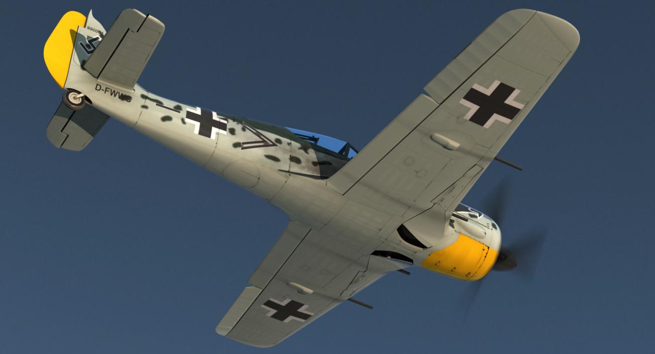 WWII Rigged Fighter Aircraft Collection 3D model