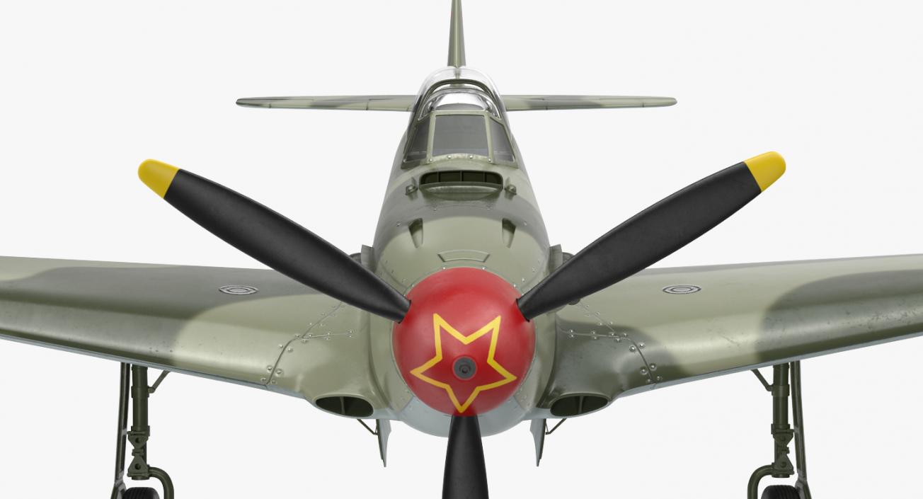 WWII Rigged Fighter Aircraft Collection 3D model