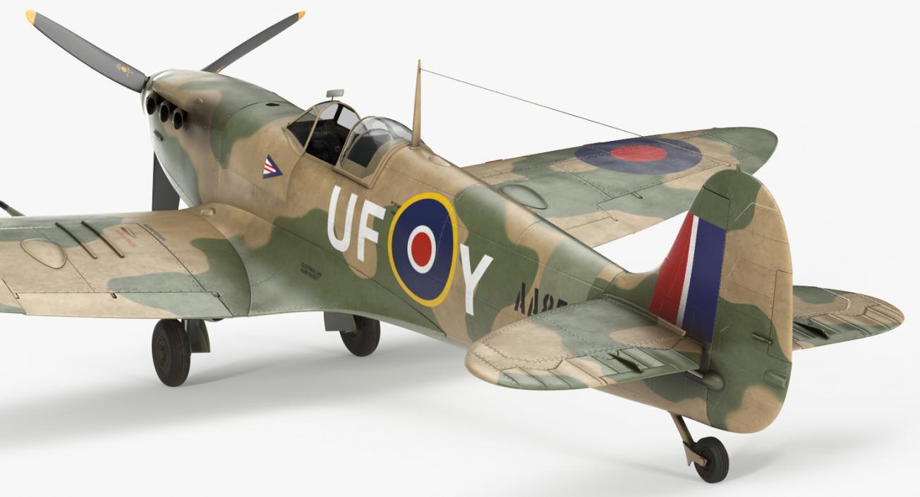 WWII Rigged Fighter Aircraft Collection 3D model